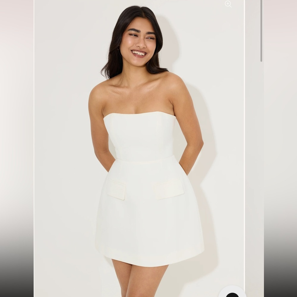 Odd Muse Strapless White Dress